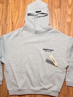 NEW Essentials Fear Of God FW24 Light Heather Grey Hoodie -Sizes XS, S, M, L, XL
